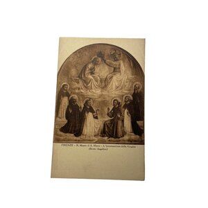 Vintage Postcard Firenze Florence Italy Coronation of the Virgin u